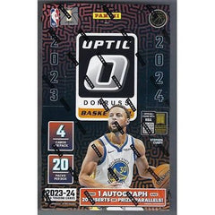 2023/24 Panini Donruss Optic Basketball

Product Configuration: 4 cards per pack, 20 packs per box, 12 boxes per case
BOX BREAK: 1 autograph, 20 inserts or parallels
Collect Hobby-Exclusive parallels in the following Insert sets: Elite Dominators, The Rookies, Lights Out, and Raining 3s! Also search for the new inserts Rising Suns and Red Hot Rookies! Look for the new SSP inserts Slammy! and Alter ego, which can also be found in the Hobby-Exclusive Gold (#d/10) parallel! Each Hobby Box contains 1 autograph