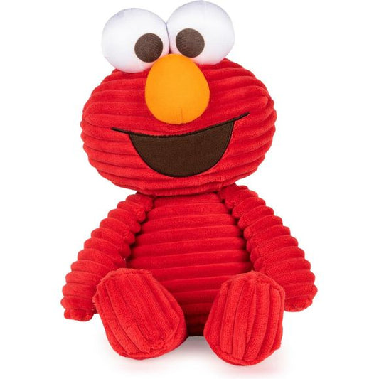 A soft, stuffed plush of Elmo.