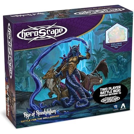The wellsprings of Valhalla, a resource long warred over by the powerful Valkyrie. Upon the discovery of a wellspring the spark of battle is sure to follow. A group of rogues plan a deadly ambush. If successful, the mystical Wellsprings themselves may be forfeit. Only an unlikely group of scouts stands between them and the most precious resource in all of Valhalla. Heroscape: Battle for the Wellspring allows 2 players to take their first steps into the exciting world of the expandable Heroscape miniatures g