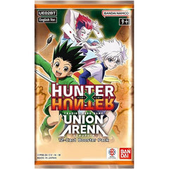 Contents: 12 Union Arena: Hunter x Hunter cards

Union Arena is a "Common Rules Trading Card Game" that allows you to play a card game using each of your favorite characters, and you only need to learn one set of rules!

Hunt the prey with your friends, courage, and wit!
This set includes the highly popular Greed Island arc, allowing players to recreate all of the “HUNTER X HUNTER” style moves!