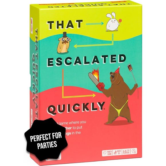 Between our weird prompts and your friends weirder answers, this might be our funniest game yet!First, read out a simple question (ex. Im locked in a tiny room. What else is locked in here with me from cutest to scariest). Then everyone is assigned a secret number from one to ten. Next, each player gives an answer to the question, and the intensity of that answer is based on their secret number (ex. 1= a bunny, 10= a grizzly bear with chainsaw arms.) Finally, the person who read the question has to try and