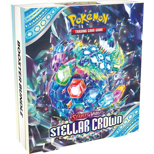 The Pokémon TCG: Scarlet & Violet—Stellar Crown Booster Bundle contains six booster packs