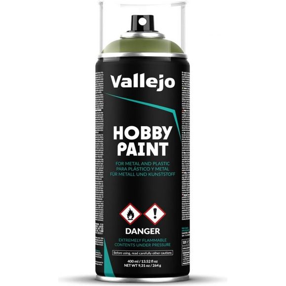 Each Hobby Paint Spray shows the original color applied on the colored ring around the top and is equipped with 2 different nozzles; one with a low discharge flow, especially recommended for fine lines and small details, and the other with a medium discharge flow, recommended for thicker lines and for covering larger surfaces; the low pressure valve allows for excellent spray control.

Comes in 400 mL bottle, Continental US Ground Shipping ONLY