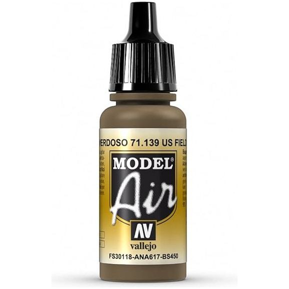 Model Air acrylic colors are developed especially for airbrush techniques, with very finely ground pigments. They contain an acrylic resin with properties of extreme resistance and durability. The adhesion of Model Air to resin models, plastics, steel and white metal is extraordinary.

Model Air colors come in a 17 ml. bottle with dropper.