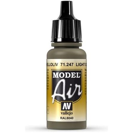 Model Air acrylic colors are developed especially for airbrush techniques, with very finely ground pigments. They contain an acrylic resin with properties of extreme resistance and durability. The adhesion of Model Air to resin models, plastics, steel and white metal is extraordinary.

Model Air colors come in a 17 ml. bottle with dropper.