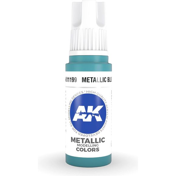 AK Interactive 3rd Gen Acrylic Metallic Blue 17ml | Galactic Toys & Collectibles