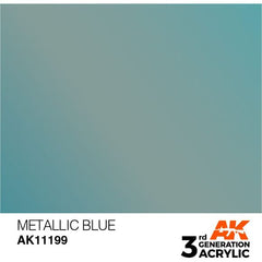 AK Interactive 3rd Gen Acrylic Metallic Blue 17ml | Galactic Toys & Collectibles