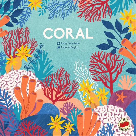 In Coral, players develop a coral reef together, whilst vying to position their own species closest to the top, where they can soak up the life-giving sunlight. Together, as much as against one another, you`ll build a unique, magnificent 3D structure out of gorgeous wooden pieces. This represents a coral reef growing and living in a complex, competitive harmony. Move around the table to find the best spots to grow your species, whilst blocking your opponents! At the end of the game, the player with the most