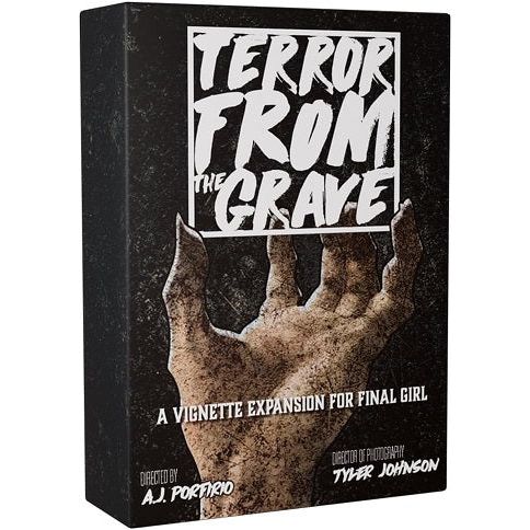 Final Girl: Terror From The Grave is the Series 2 vignette expansion that brings even more horror and suspense to the Final Girl board game series. In this expansion, you find yourself in an unimaginable scenario... the dead have risen and have begun to attack. This expansion introduces a whole new killer - the Zombies! Survive the night by battling deadly zombies that threaten to drag you to an early grave. As with all Final Girl expansions, Terror From The Grave is filled with heart-pounding action, where