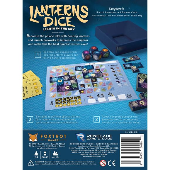 Renegade Games Studios: Lanterns Dice - Lights in the Sky - Dice Board Game | Galactic Toys & Collectibles