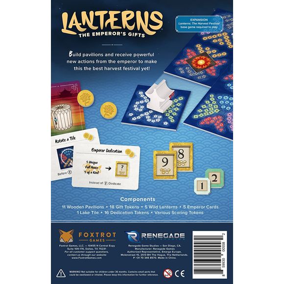 Renegade Games Studios: Lanterns The Emperor's Gifts - Expansion | Galactic Toys & Collectibles