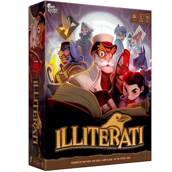 Illiterati is a cooperative survival word game. You and your fellow Librarians must work together to save the world from illiteracy by spelling words and binding books, all while surviving the onslaught of the Illiterati. Illiterati is played simultaneously in real time with all players working together. Each round is composed of 3 phases:

1. WORD BUILDING PHASE: Draw letters and spell words.

2. BOOK BINDING PHASE: Burn unused letters and turn in any completed books.

3. ILLITERATI ATTACK PHASE: Draw an I