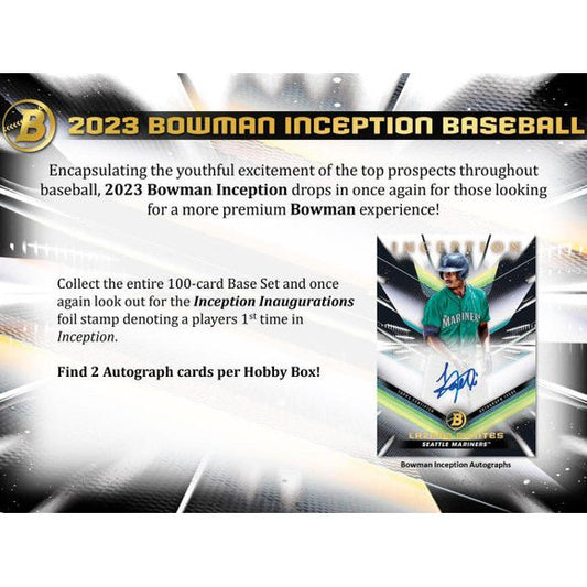 2023 Bowman Inception Baseball Hobby Box