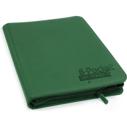 Ultimate Guard 8 Pocket Zipfolio Xenoskin Card Binder, Green | Galactic Toys & Collectibles