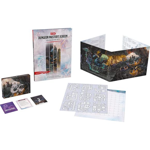 Delve into dungeons with this kit for the world’s greatest roleplaying game. This kit equips Dungeon Masters with a DM screen, tools, and accessories perfect for running Dungeons & Dragons adventures through creative dungeons and treacherous ruins.