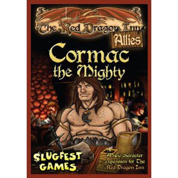 The Red Dragon Inn: Allies - Cormac the Mighty expands the party at the Red Dragon Inn with a brand new human barbarian, introducing a new rage mechanic that allows Cormac to hit harder at the cost of gaining more than the usual amounts of Alcohol Content. Careful management of Cormac's rage level is the best way to victory. The Red Dragon Inn: Allies is a series of expansions for any standalone The Red Dragon Inn game. Each Allies set includes a single Character Deck, plus components needed to add an addit