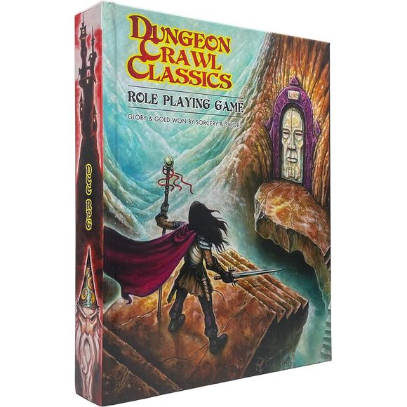 Glory & Gold Won by Sorcery & Sword! You’re no hero. You’re an adventurer: a reaver, a cutpurse, a heathen-slayer, a tight-lipped warlock guarding long-dead secrets. You seek gold and glory, winning it with sword and spell, caked in the blood and filth of the weak, the dark, the demons, and the vanquished. There are treasures to be won deep underneath, and you shall have them. Return to the glory days of fantasy with the Dungeon Crawl Classics Role Playing Game.