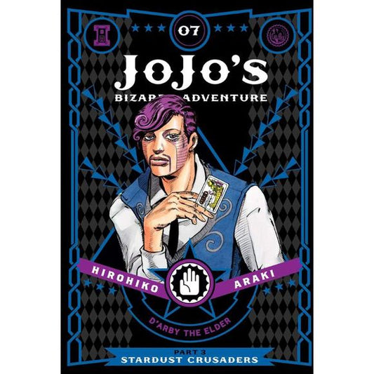 The legendary Shonen Jump series is now available in deluxe editions featuring color pages and newly drawn cover art! JoJo’s Bizarre Adventure is a groundbreaking manga famous for its outlandish characters, wild humor and frenetic battles.

JoJo and friends continue to close in on their nemesis, DIO! Their travels take them across the Middle East, where they face new and more powerful enemies—a mysterious woman with magnetic powers, a strange man with the ability to control time and a smooth gambler who dea