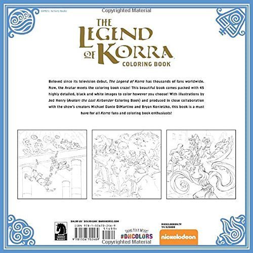 Dark Horse The Legend of Korra Adult Coloring Book | Galactic Toys & Collectibles