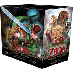 The manga adaptation of the hit Twilight Princess video game, now available in a box set! Become part of the Legend—The Legend of Zelda!

Once upon a time, wizards tried to conquer the Sacred Realm of Hyrule. The Spirits of Light sealed the wizards’ power within the Shadow Crystal and banished them to the Twilight Realm beyond the Mirror of Twilight. Now, an evil menace is trying to find Midna, Princess of the Twilight Realm, and the fragments of the Shadow Crystal to gain the power to rule over both the Tw