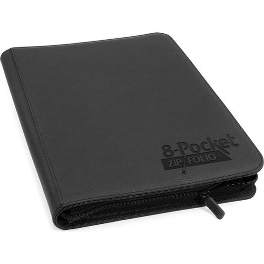 Ultimate Guard 8 Pocket Zipfolio Xenoskin Card Binder, Black | Galactic Toys & Collectibles