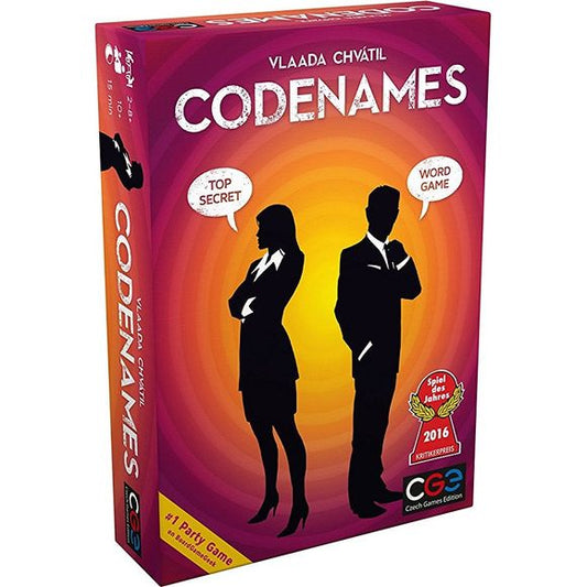 Codenames is a social word game with a simple premise and challenging game play. Two rival spymasters know the secret identities of 25 agents. Their teammates know the agents only by their codenames. The teams compete to see who can make contact with all of their agents first. Spymasters give one-word clues that can point to multiple words on the table. Their teammates try to guess words of their color while avoiding those that belong to the opposing team. And everyone wants to avoid the assassin. The game