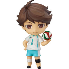 From Good Smile Company. From the volleyball anime series with a second season on the way Haikyu!! comes a Nendoroid of Aobajousai High's volleyball team captain, the "Grand King" Toru Oikawa! He comes with three expressions including his standard smiling expression that sees through anything, a fearless expression showing his confidence as the "Grand King" as well as a more playful expression with his tongue sticking out. He comes with a variety of optional parts allowing you to display him in various pose