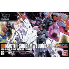 From the School of the Undefeated of the East comes Master Asia's Master Gundam with his steed, Fuunsaiki. This 2 pack comes loaded with effects for Master Gundam including beam cloth, Sekihatenkyoken palm, different hands, open and closed cloaks, as well as a 1/144 Master Asia. Fuunsaiki is compattible with other HGFC kits.