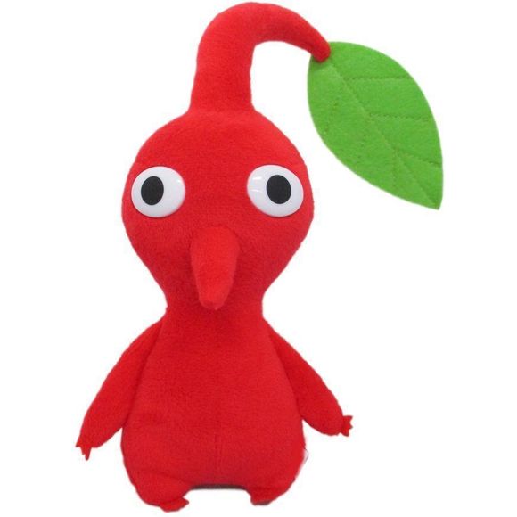 From the popular "Pikmin" series of games, here's a cute plush toy of a red Pikmin! He's soft and finely made, and would look great displayed with some of the Pikmin plush toys from the same series. Approximate size  W 4.5" x D 4" x H 6.5"